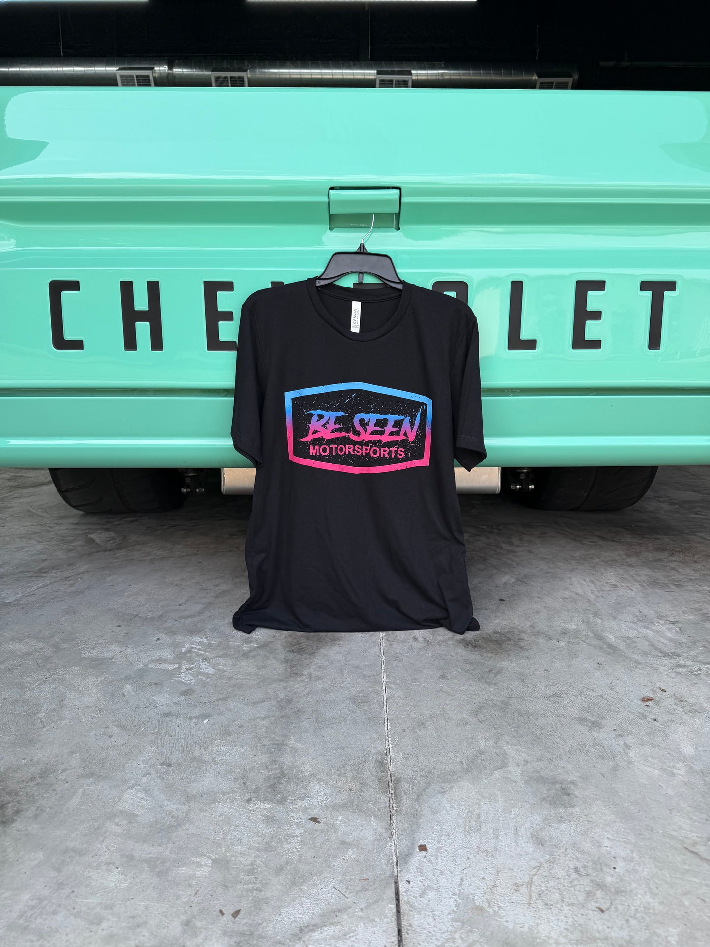 Miami Vice Be Seen Motorsports Logo Shirt