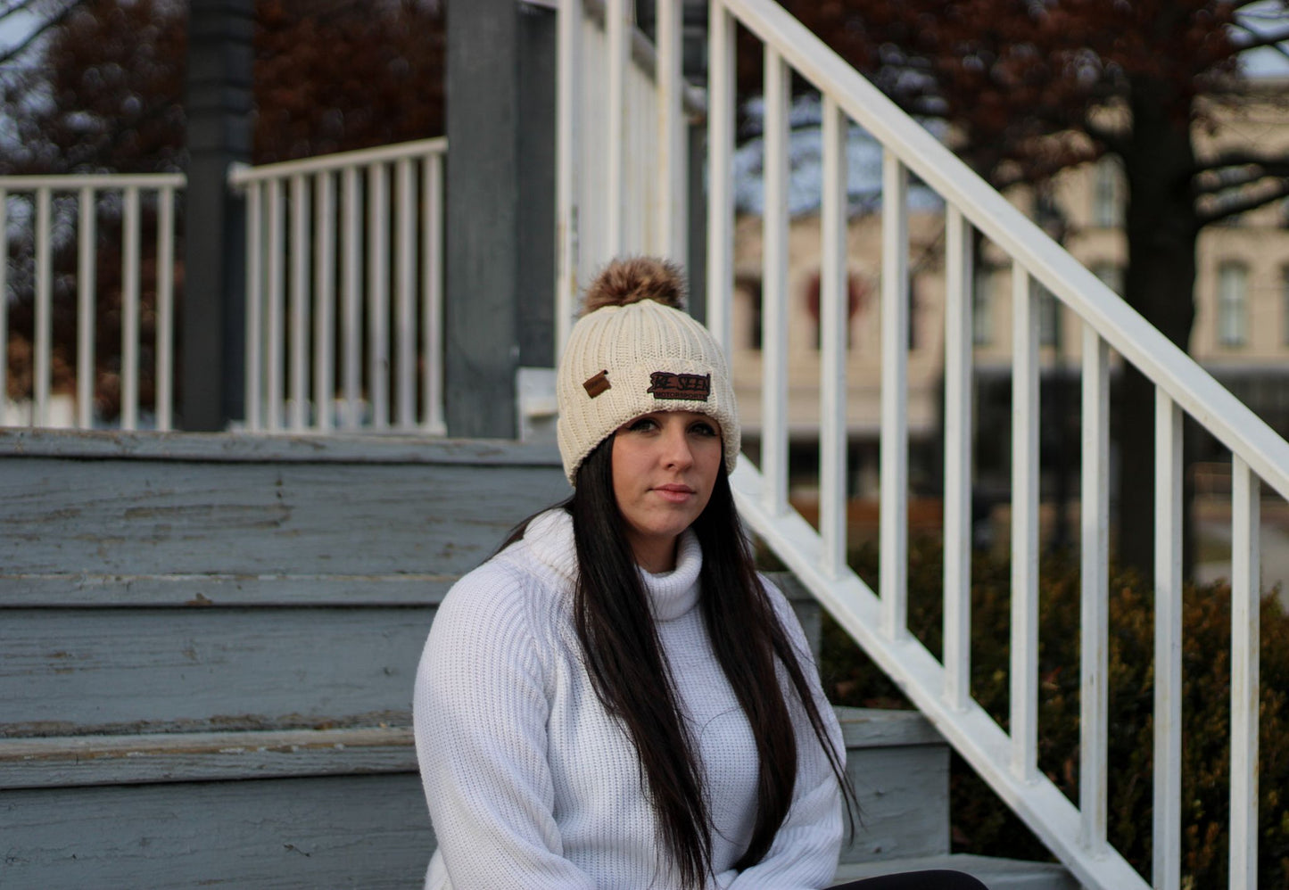 Woman's Be Seen Motorsports Beanie (Tan)