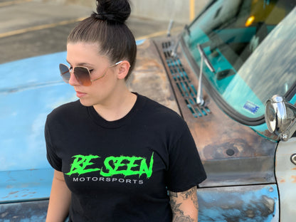 Be Seen Motorsports Green Logo T-Shirt